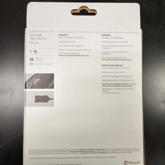 Microsoft Basic Optical Mouse - Picture 3 of 3